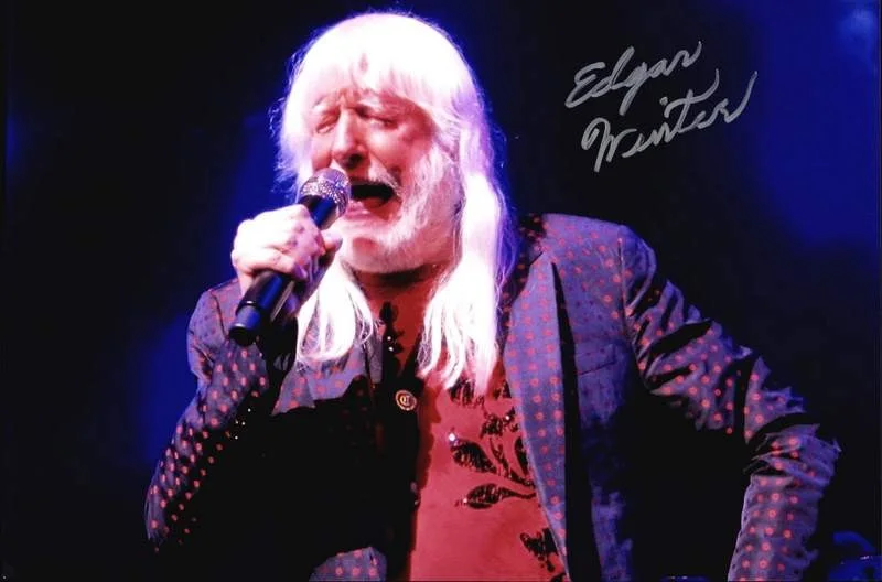 Edgar Winter — Edgar Winter authentic signed rock 10X15 photo W/Certificate Autographed (A0003)