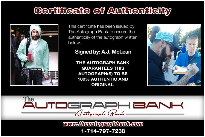 A.J. McLean — A.J. McLean Backstreetboys Authentic signed 8x10 photo |CERT 6142016-j, изображение 2