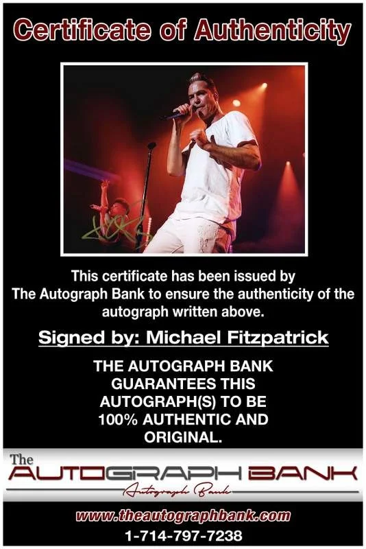Michael Fitzpatrick — Fitz and The Tantrums Michael Fitzpatrick signed 8x10 photo |CERT A0008, изображение 2