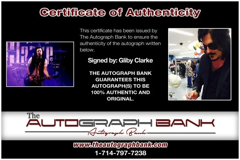 Gliby Clarke — Gliby Clarke Guns N Roses Authentic signed rock 10X15 photo |Cert Autographed B6, image 2