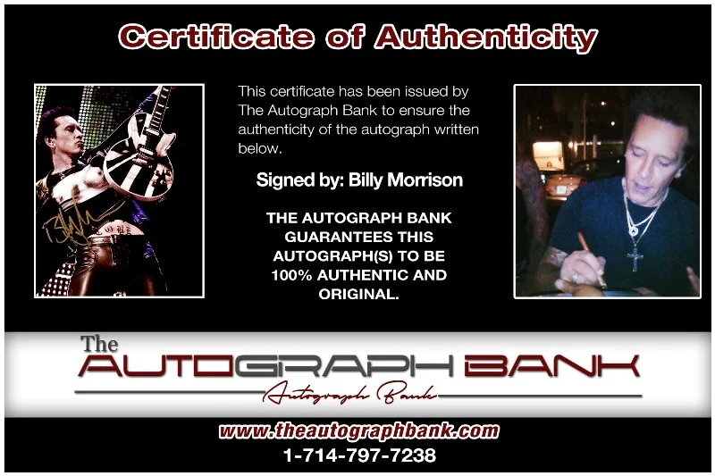 Billy Morrison — Billy Morrison Camp Freddy Authentic signed 8x10 photo |CERT Autographed 26-a, image 2