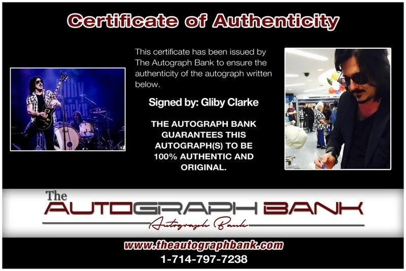 Gliby Clarke — Gliby Clarke Guns N Roses Authentic signed rock 10X15 photo |Cert Autographed B2, изображение 2