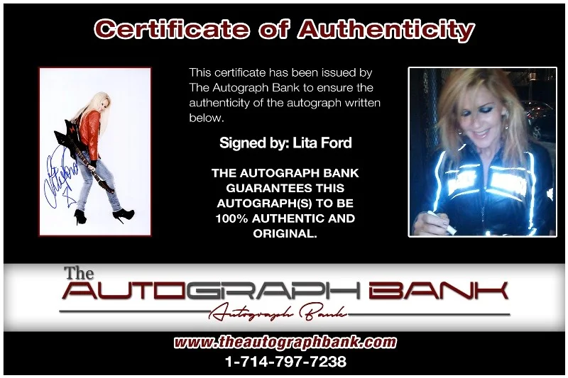 Lita Ford — Lita Ford The Runaways Authentic signed Rock 10x15 photo W/Cert Autographed 27-b, image 2