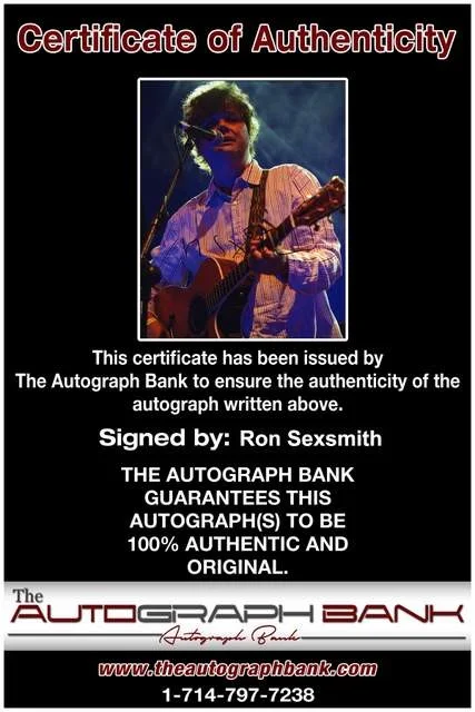 Ron Sexsmith — Ron Sexsmith authentic signed Rock 8x10 photo W/Certificate 130, image 2