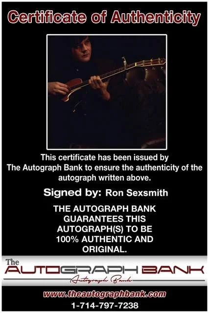 Ron Sexsmith — Ron Sexsmith authentic signed Rock 8x10 photo W/Certificate 1132, изображение 2