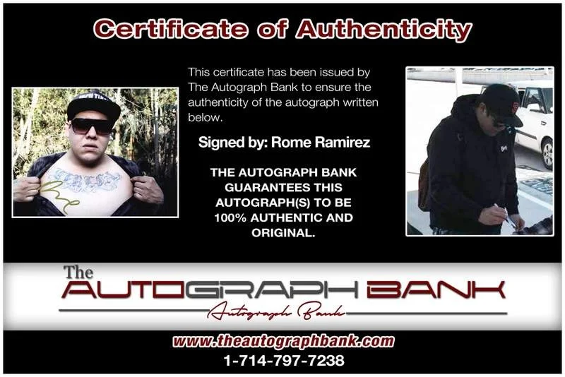 Rome Ramirez — Sublime Rome Ramirez authentic signed rock 8x10 photo W/Cert Autographed A0005, image 2