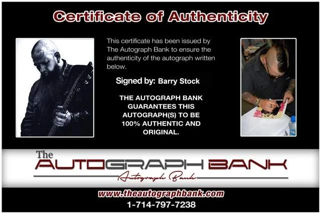 Barry Stock — Barry Stock of Three Days Grace authentic signed Rock 8x10 photo W/Certificate 7, изображение 2