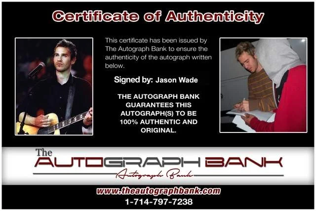 Jason Wade — Jason Wade of Lifehouse authentic signed Rock 8x10 photo W/Certificate 47, изображение 2