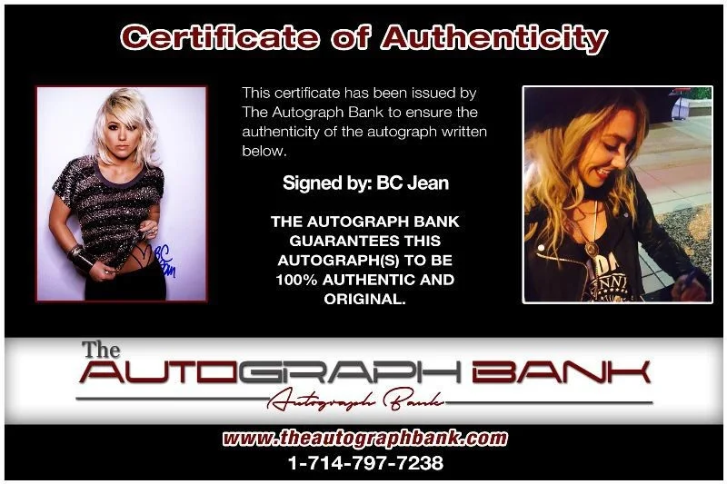 BC Jean — BC Jean Liquid Blue Authentic signed rock 8x10 photo W/Cert Autographed 422-k, image 2