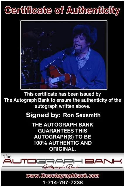 Ron Sexsmith — Ron Sexsmith authentic signed Rock 8x10 photo W/Certificate 121, изображение 2