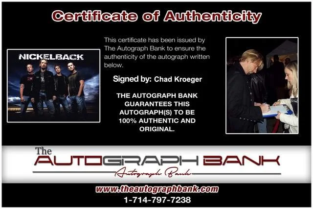 Chad Kroeger — Chad Kroeger of Nickleback authentic signed Rock 8x10 photo W/Certificate 132, изображение 2
