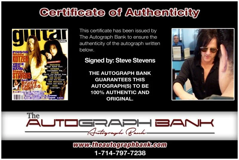 Steve Stevens — Steve Stevens Billy Idol Band Authentic signed 8x10 photo |CERT Autographed A3, image 2