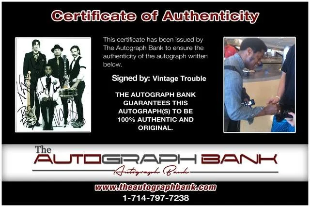 Lifehouse — Vintage Trouble authentic signed Rock 8x10 photo W/Certificate 141, изображение 2