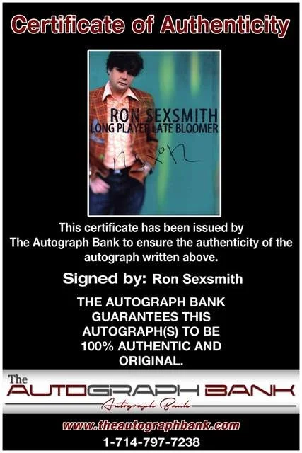 Ron Sexsmith — Ron Sexsmith authentic signed Rock 8x10 photo W/Certificate 133, изображение 2