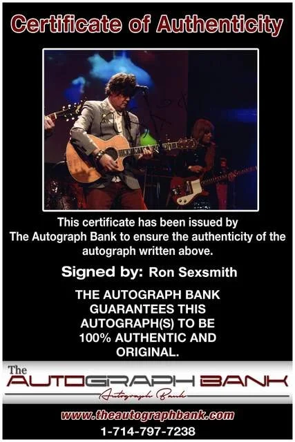 Ron Sexsmith — Ron Sexsmith authentic signed Rock 8x10 photo W/Certificate 129, изображение 2