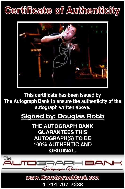 Douglas Robb — Douglas Robb Hoobastank Authentic signed rock 8x10 photo |Cert Autographed 15-d, image 2