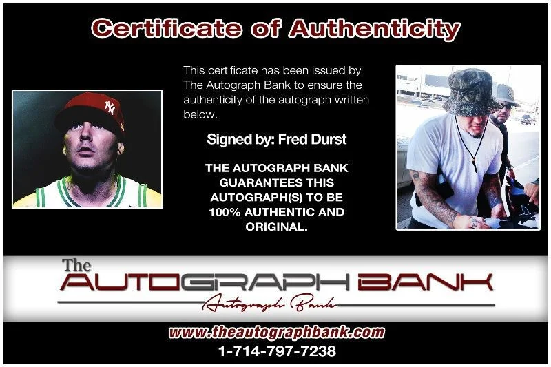 Fred Durst — Fred Durst Limp Bizkit Authentic signed rock 8x10 photo W/Cert Autographed 136-e, image 2