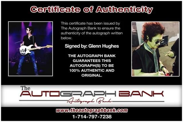 Glenn Hughes — Glenn Hughes Deep Purple authentic signed Rock 8x10 photo W/Cert Autographed 4, изображение 2