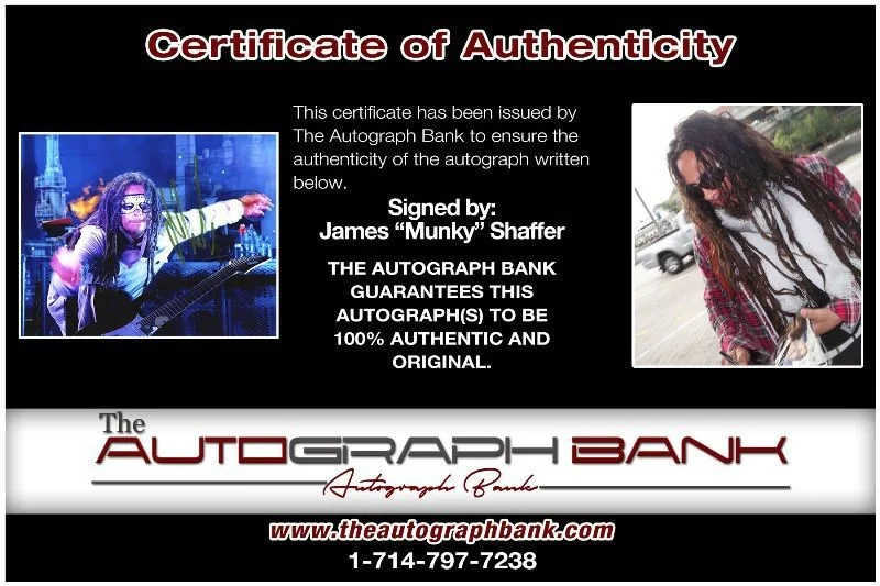Munky — Munky Korn Authentic signed rock 8x10 photo W/Certificate Autographed (1326-z11), image 2