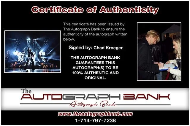 Chad Kroeger — Chad Kroeger of Nickleback authentic signed Rock 8x10 photo W/Certificate 33, изображение 2
