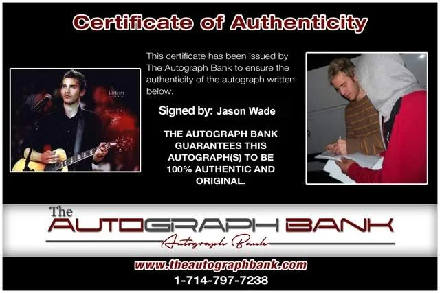 Jason Wade — Jason Wade of Lifehouse authentic signed Rock 8x10 photo W/Certificate 54, изображение 2