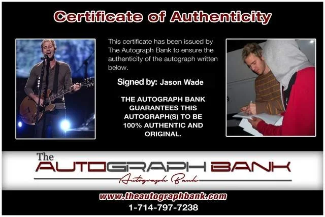 Jason Wade — Jason Wade of Lifehouse authentic signed Rock 8x10 photo W/Certificate 49, изображение 2