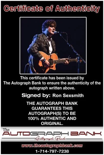 Ron Sexsmith — Ron Sexsmith authentic signed Rock 8x10 photo W/Certificate 126, изображение 2
