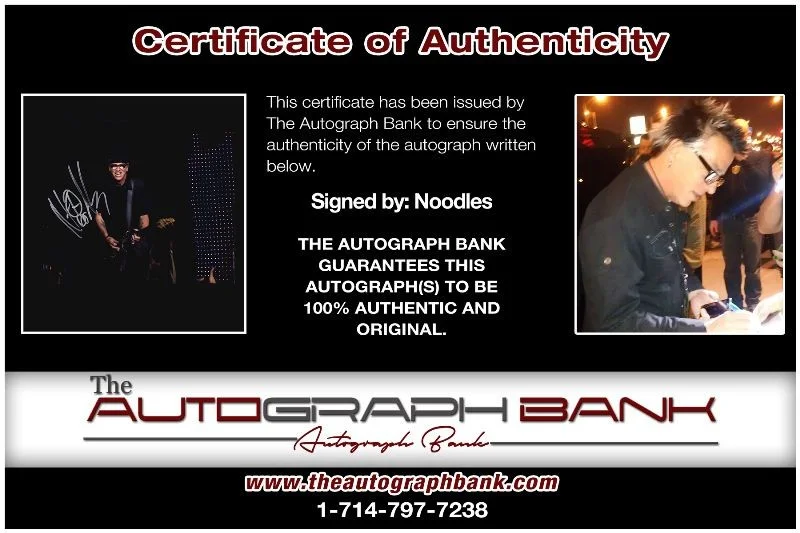 Noodles — Noodles Band Authentic signed rock 8x10 photo W/Cert Autographed 1182016-a, image 2