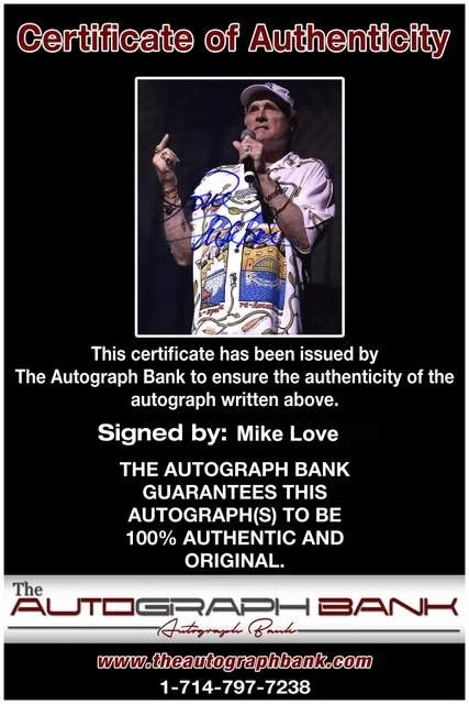 Mike Love — Mike Love of The Beach Boys authentic signed Rock 8x10 photo W/Certificate 73, изображение 2