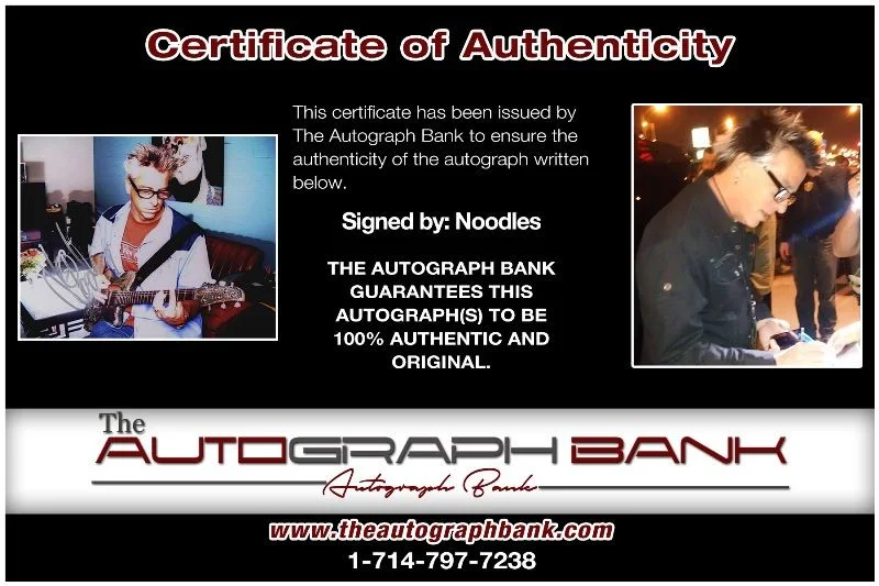 Noodles — Noodles Band Authentic signed rock 8x10 photo W/Cert Autographed 1182016-c, изображение 2