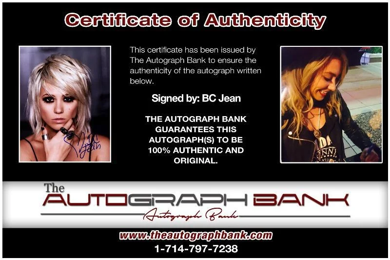 BC Jean — BC Jean Liquid Blue Authentic signed rock 8x10 photo W/Cert Autographed 422-e, image 2