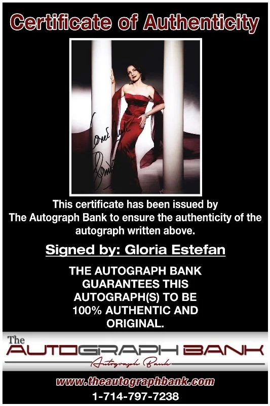 Gloria Estefan — Gloria Estefan Miami Sound Machine signed 8x10 photo |CERT Autograph 11102016-a, image 2