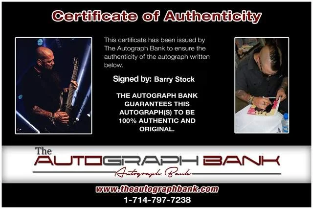 Barry Stock — Barry Stock of Three Days Grace authentic signed Rock 8x10 photo W/Certificate 6, изображение 2