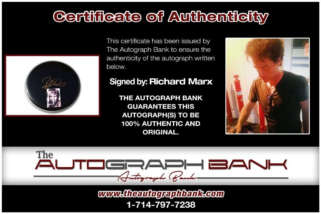 Richard Marx — Richard Marx Ringo Starr & His All-Starr Band signed Drumhead |CERT DH210c, изображение 2
