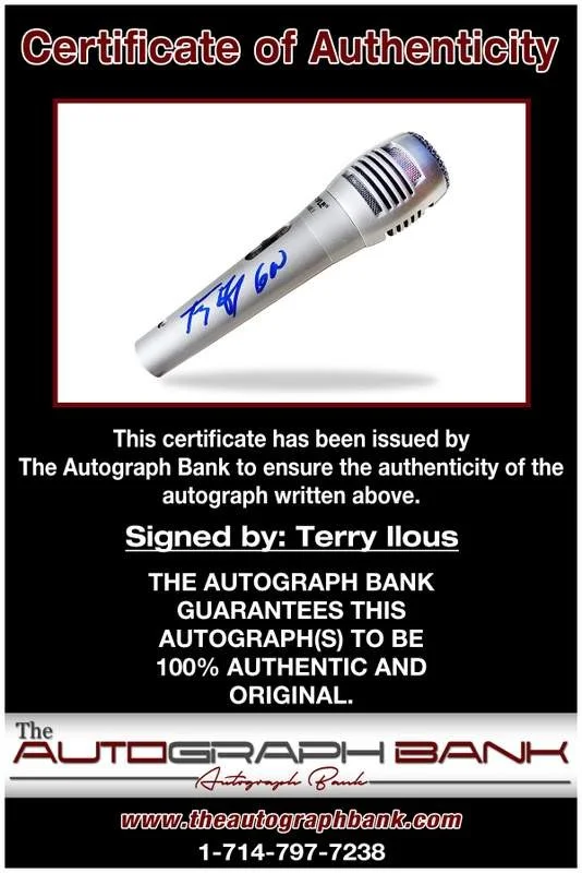 Great White — Great White Terry Ilous authentic signed rock microphone |Cert Autographed A0023, image 2
