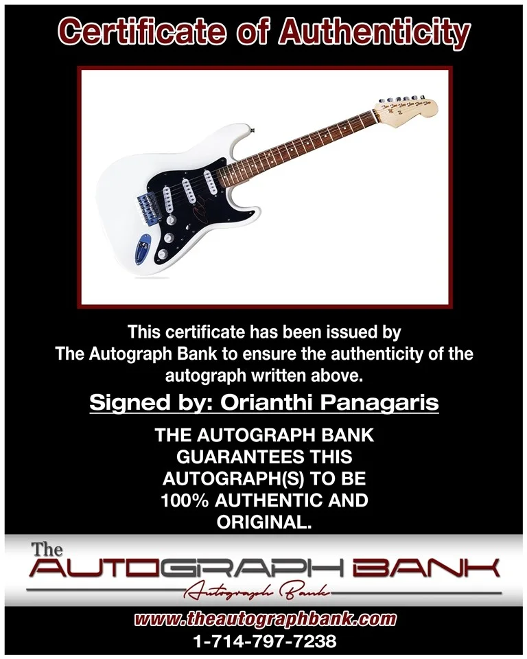 Orianthi Panagaris — Orianthi Panagaris Alice Cooper signed guitar w/Certificate Autograph 2816a, image 2