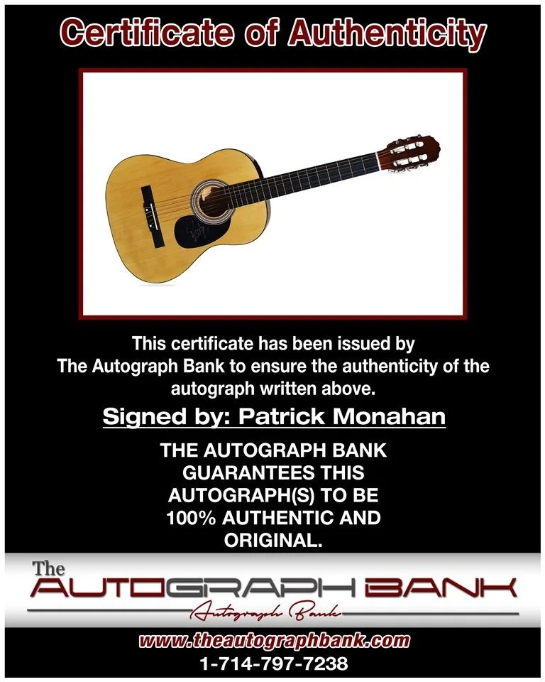 Patrick Monahan — Patrick Monahan Train authentic signed acoustic guitar W/Cert Autographed 125a, image 2