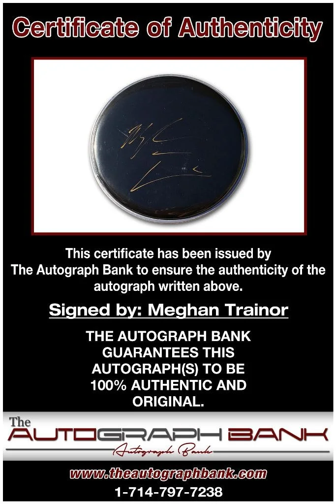 Meghan Trainor — Meghan Trainor authentic signed Drumhead W/Certificate Autographed (210DHa), image 2