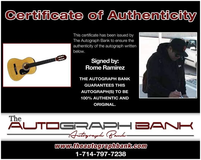 Rome Ramirez — Sublime Rome Ramirez authentic signed acoustic guitar |CERT Autographed A0003, image 2