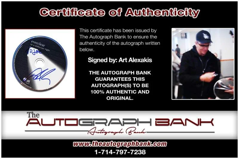 Art Alexakis — Everclear Art Alexakis authentic signed CD W/Certificate Autographed (A)2, image 2