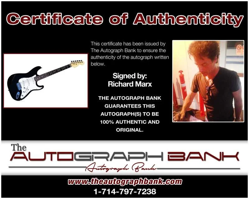 Richard Marx — Richard Marx authentic signed rock electric guitar W/Cert Autographed A0003, image 2