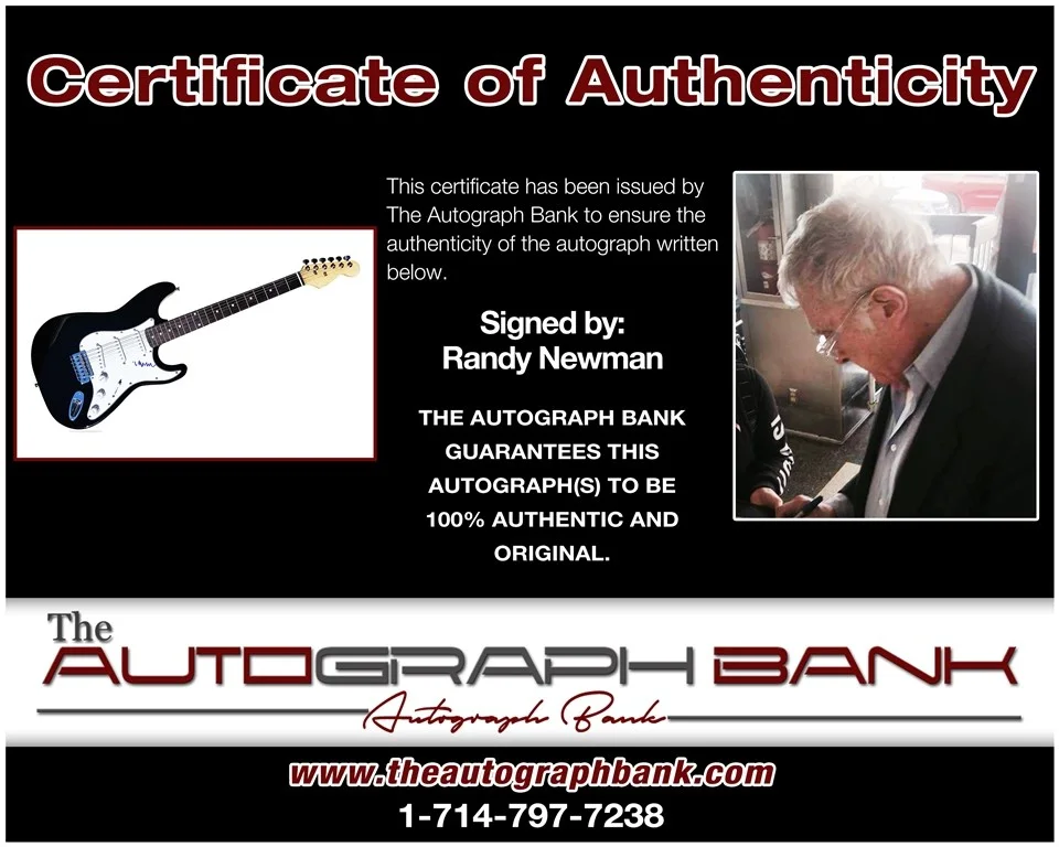 Randy Newman — Randy Newman authentic signed electric guitar W/ Certificate Autographed (BG1), image 2