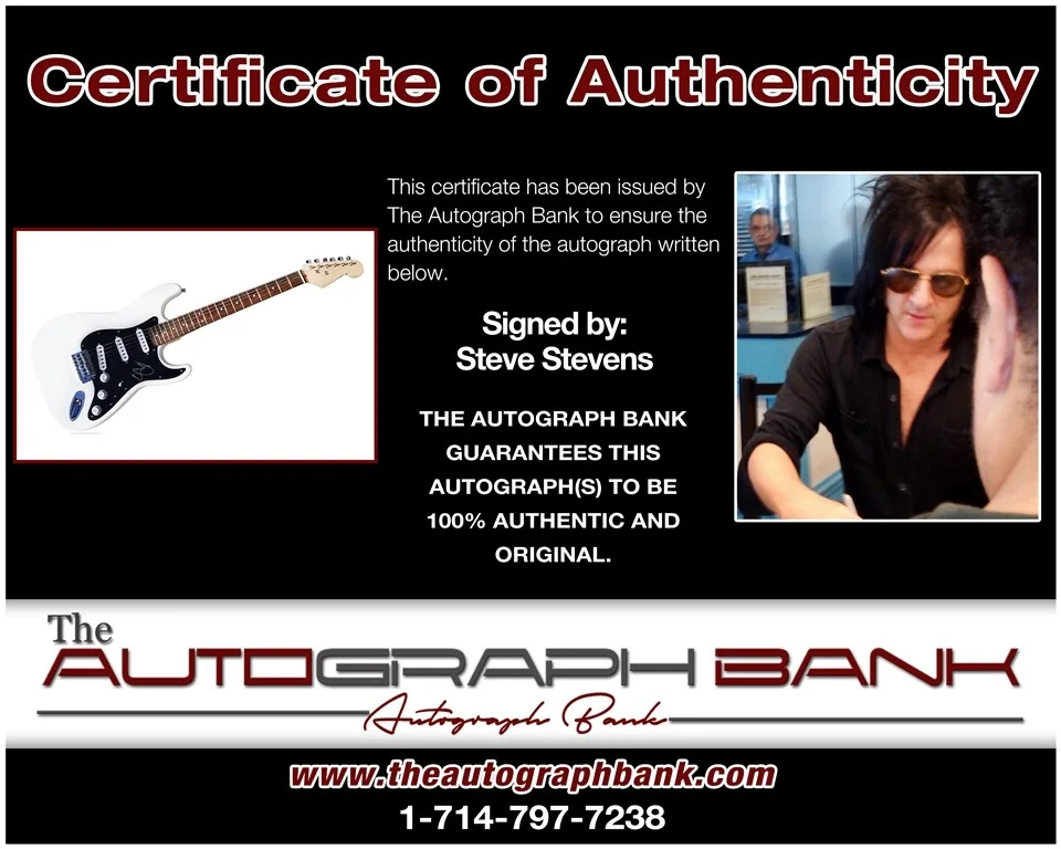 Steve Stevens — Steve Stevens Kings of Chaos signed guitar w/Certificate Autograph 2816b, изображение 2