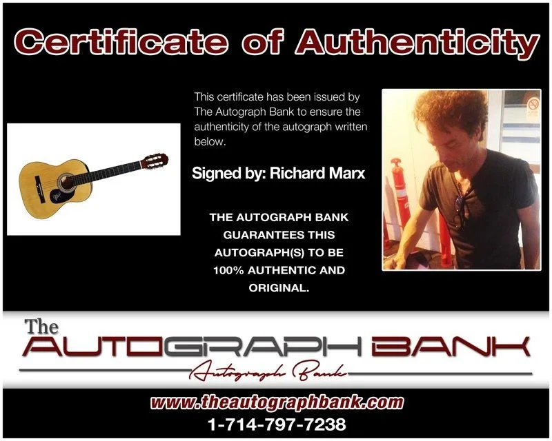 Richard Marx — Richard Marx authentic signed acoustic guitar W/ Certificate Autographed (A), image 2