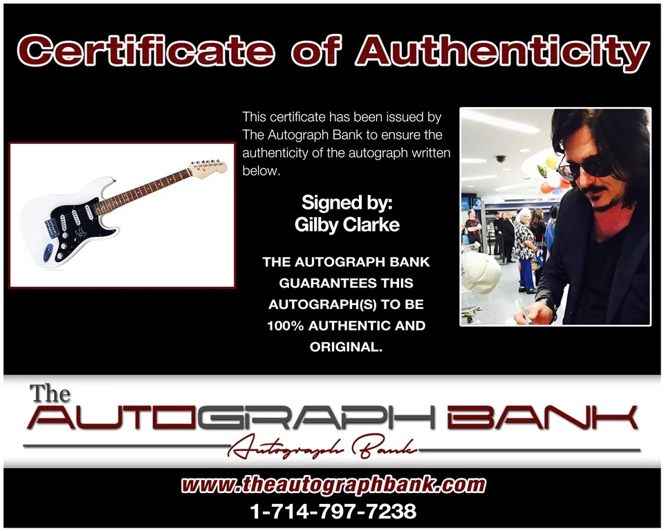 Gilby Clarke — Gilby Clarke Guns N Roses authentic signed electric guitar W/ Certificate W28c, изображение 2