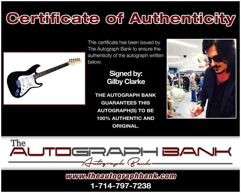 Gilby Clarke — Guns N' Roses Gilby Clarke authentic signed electric guitar |CERT A0001, изображение 2