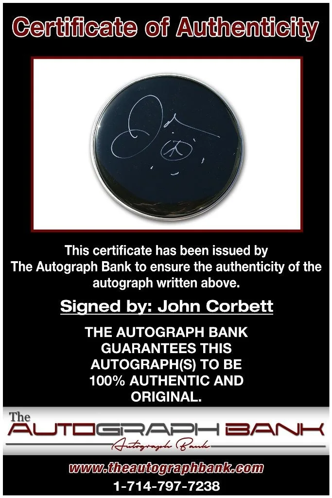 John Corbett — John Corbett authentic signed Drumhead W/Certificate Autographed (210DHa), image 2