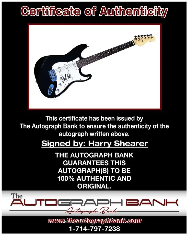Harry Shearer — Harry Shearer Spinal Tap, The Folksmen signed guitar w/Cert Autograph 2816a, изображение 2