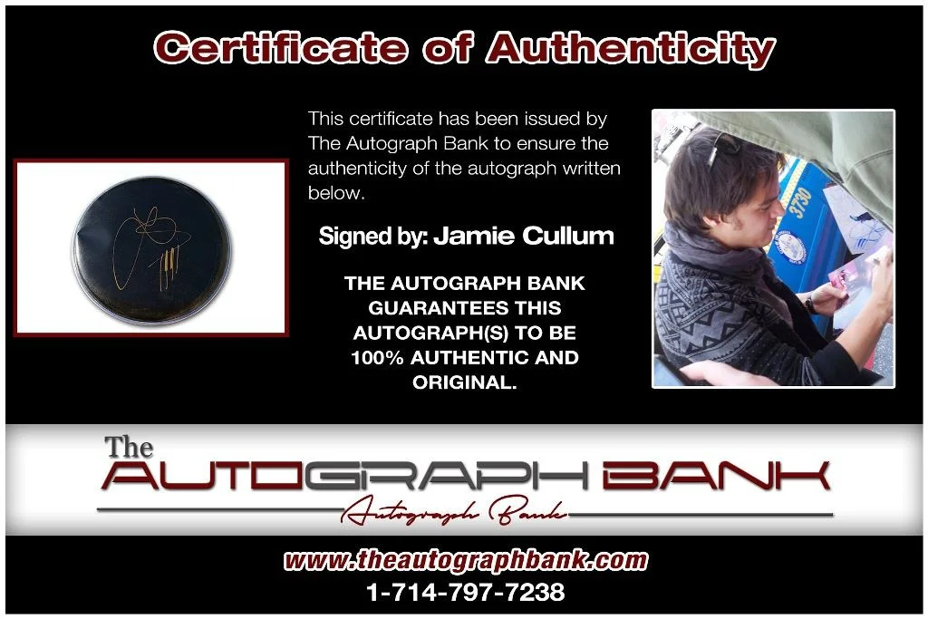 Jamie Cullum — Jamie Cullum Spinal Tap authentic signed Drumhead W/Cert Autographed 210DHa, image 2