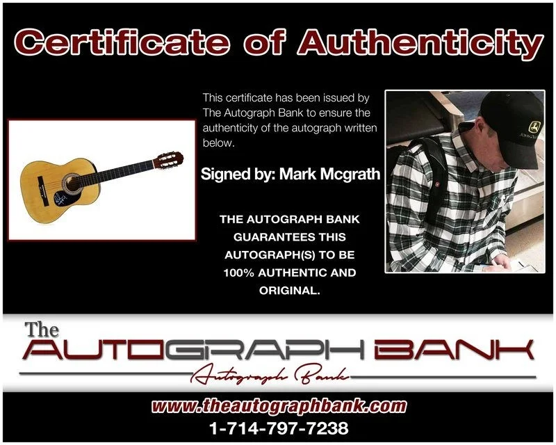 Mark Mcgrath — Mark Mcgrath authentic signed acoustic guitar W/ Certificate Autographed (A), image 2